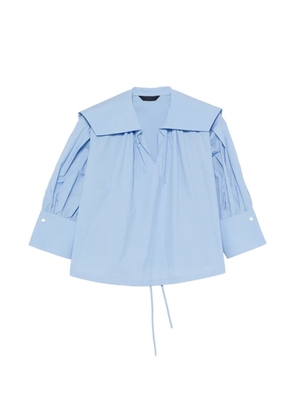 Juun.J sailor-collar drawstring blouse - Blue