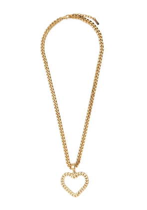 Moschino heart-pendant curb-chain necklace - Gold
