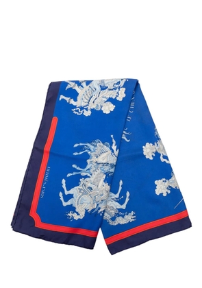 Hermès Pre-Owned 1980-2010 Carrousel Silk Scarf scarves - Blue