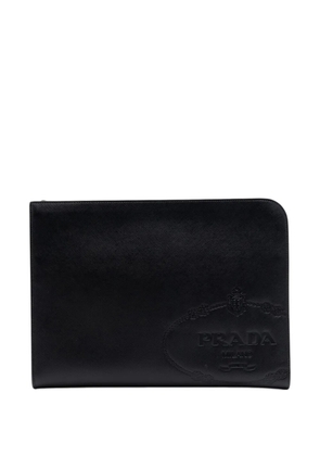 Prada Pre-Owned 2010-2026 Saffiano Logo clutch bag - Black