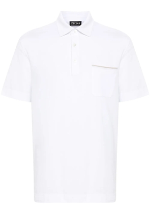 Zegna cotton piqué polo shirt - White