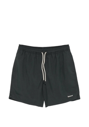 Barbour Staple drawstring logo-embroidered swim shorts - Black