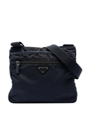 Prada Pre-Owned 2013-2026 Saffiano Trimmed Tessuto Zip Top crossbody bag - Black