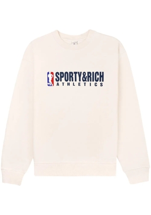 Sporty & Rich Team crew-neck cotton sweatshirt - White