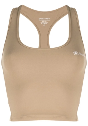 Sporty & Rich Runner Script Sports tank top - Brown