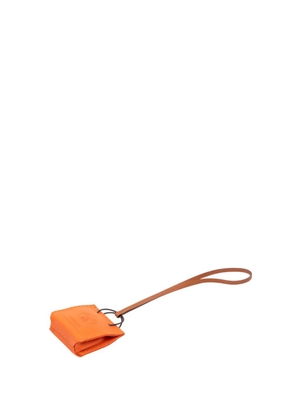 Hermès Pre-Owned 2010-2025 Milo Lambskin and Swift Shopping Bag Charm key chain - Orange