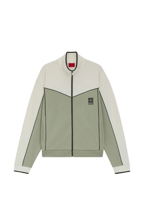 HUGO colour-block zip-up sweatshirt - Green
