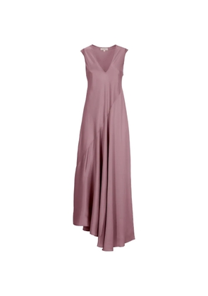 Antonelli Natasha asymmetric-hem V-neck dress - Pink