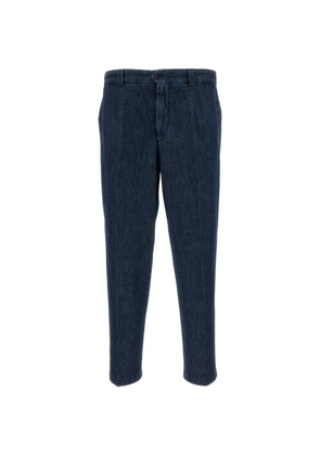 Briglia 1949 Portofino pleated elasticated-waist jeans - Blue