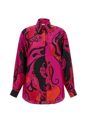 PUCCI orchidee-print silk shirt - Pink