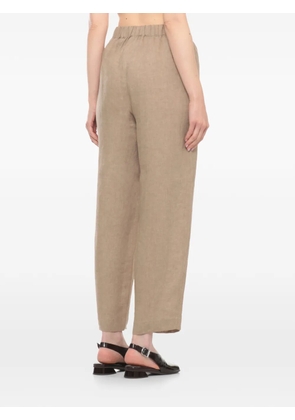 Antonelli drawstring-waist linen trousers - Neutrals