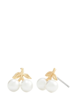 Coach cherry pearl earrings - Gold