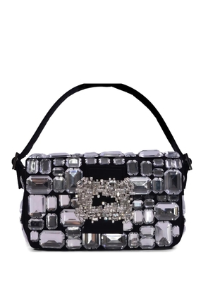 Gedebe stone-embellished buckle tote bag - Black