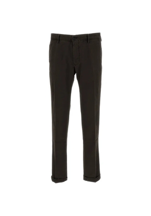 Incotex slim-fit turned-up trousers - Brown