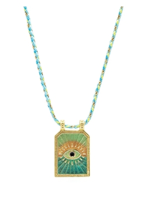 Nialaya Jewelry evil-eye pendant necklace - Gold