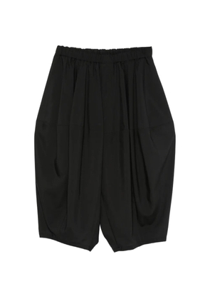Black Comme Des Garçons elasticated-waistband drop-crotch trousers