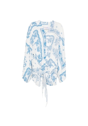 The Attico paisley asymmetric dress - White