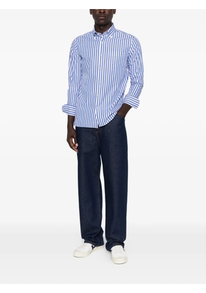 Truzzi vertical-stripe button-down shirt - Blue