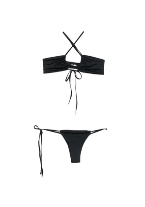 The Attico halterneck side-tie bikini - Black