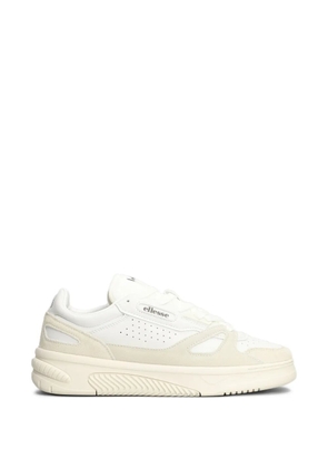 Ellesse Miles panelled lace-up leather sneakers - White