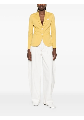 Circolo 1901 pique-texture notched-lapels blazer - Yellow