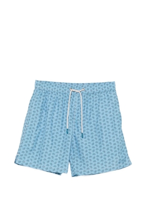 FeFè paisley-print drawstring-waist swim shorts - Blue
