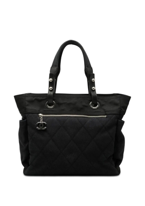 CHANEL Pre-Owned 2009-2010 Large Quilted Canvas Paris Biarritz tote bag - Blue