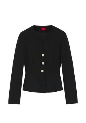 HUGO peplum-hem button-up jacket - Black