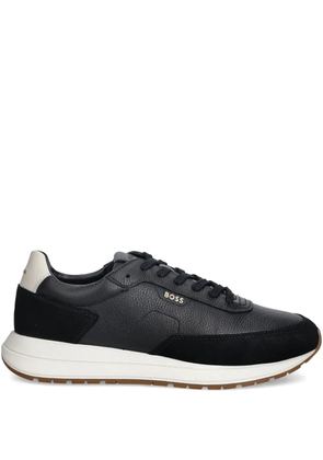 BOSS suede panel sneakers - Black
