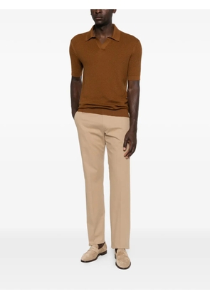 Zegna waffle-knit T-shirt - Brown