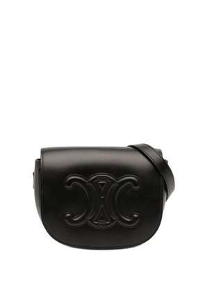 Celine Pre-Owned 2022 Calfskin Cuir Triomphe Folco crossbody bag - Black