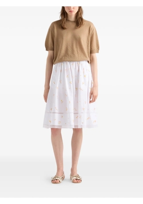 Prada short-sleeved cashmere sweater - Neutrals