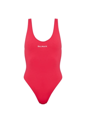 Balmain logo-print swimsuit - Pink