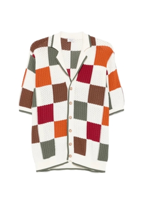 gallia checkered shirt - White