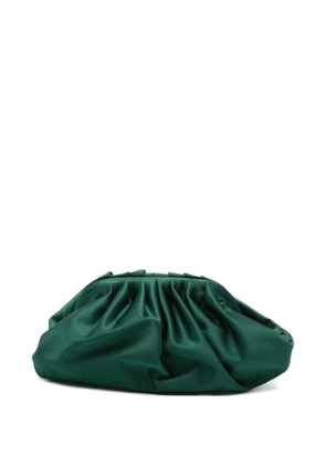 Antonelli ruched satin clutch bag - Green