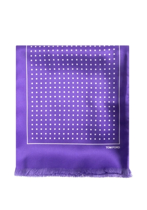 TOM FORD polka-dot frayed scarf - Purple