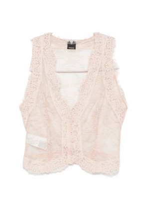 PINKO lace-trim waistcoat