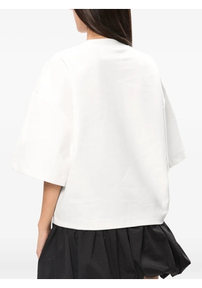 HAMZA corset-print short-sleeve T-shirt - White