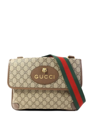Gucci Pre-Owned GG Supreme Web messenger bag - Brown