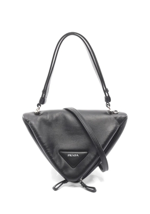 Prada Pre-Owned 2010s triangle leather shoulder bag - Black
