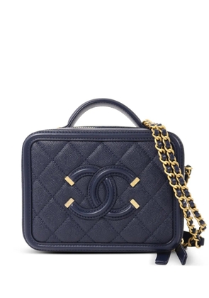 CHANEL Pre-Owned CC Filigree vanity shoulder bag - Blue