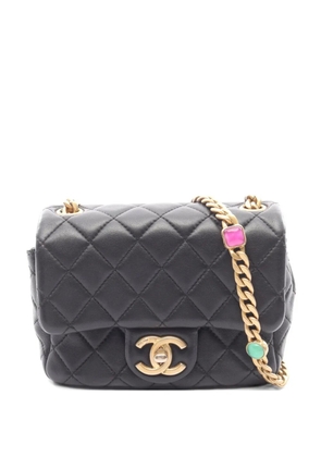 CHANEL Pre-Owned 2021-2022 mini Matelasse chain shoulder bag - Black