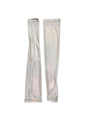 MITILIANE COUTURE holographic fingerless gloves - Silver