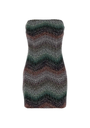 Missoni zigzag-knit sequin-embellished mini dress - Green