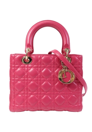 Christian Dior Pre-Owned medium Lady Dior Cannage two-way handbag - Pink