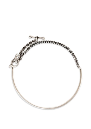 Ann Demeulemeester Cally chain pendant necklace - Silver