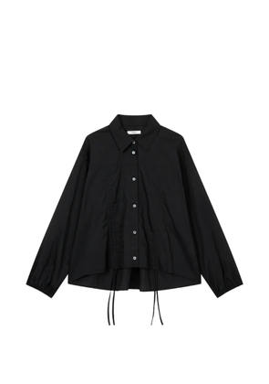 TOMBOY shirred drawstring-hem blouse - Black