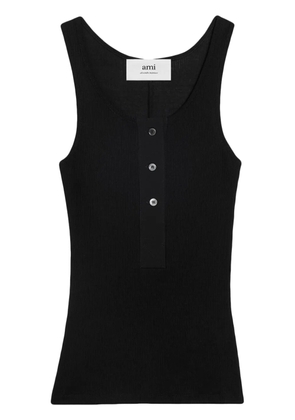 AMI Paris ribbed cotton tank top - Black