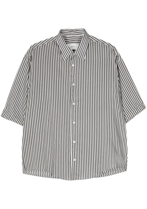 AMI Paris striped bowling shirt - White