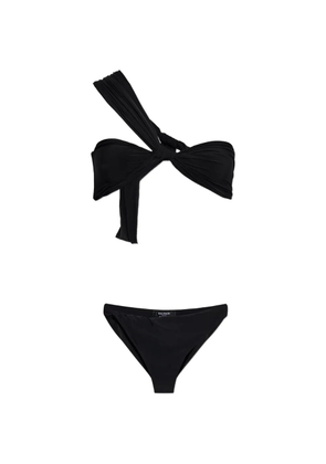 Balmain one-shoulder knotted bikini - Black
